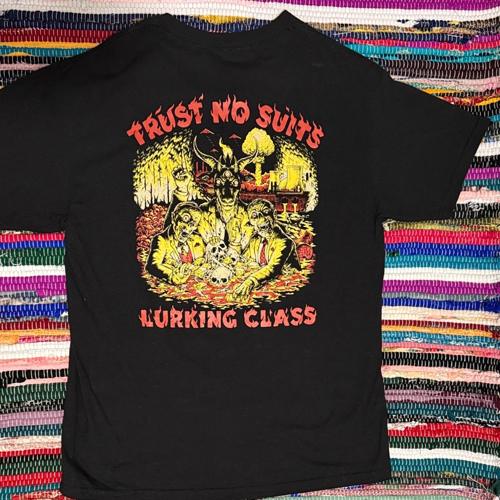 Lurking Class “Trust No Suits” Black T-Shirt.